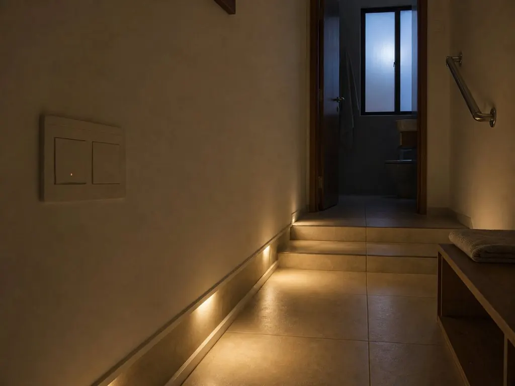 A night path for older residents, at floor level