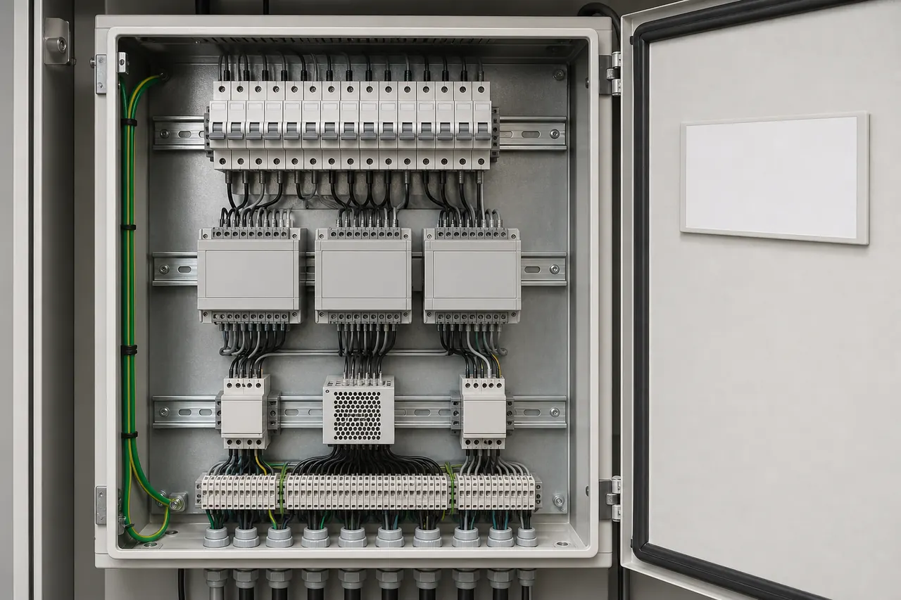 The same panel rebuilt, labelled and documented