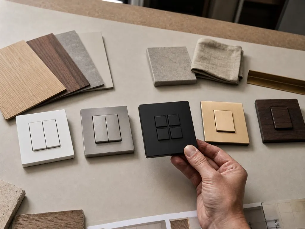 Plate families sampled against the material palette