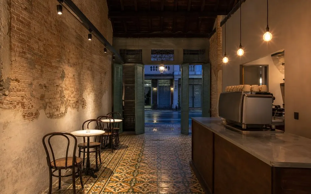 Heritage shophouse conversion, Boutique café, conservation constraints - KNX Malaysia project record