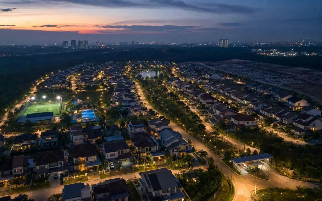 Gated township, Selangor, Estate infrastructure and landed phase - KNX Malaysia project record