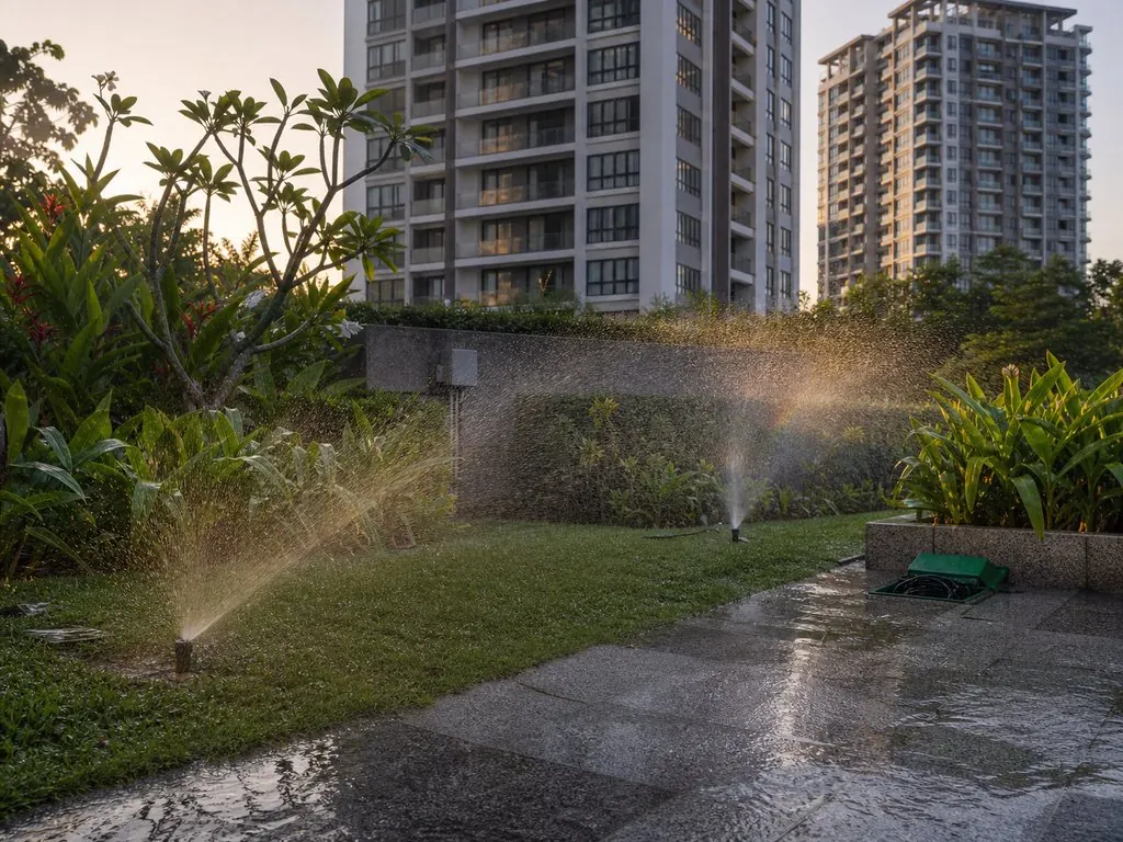 KNX Landscape and irrigation in a Malaysian building
