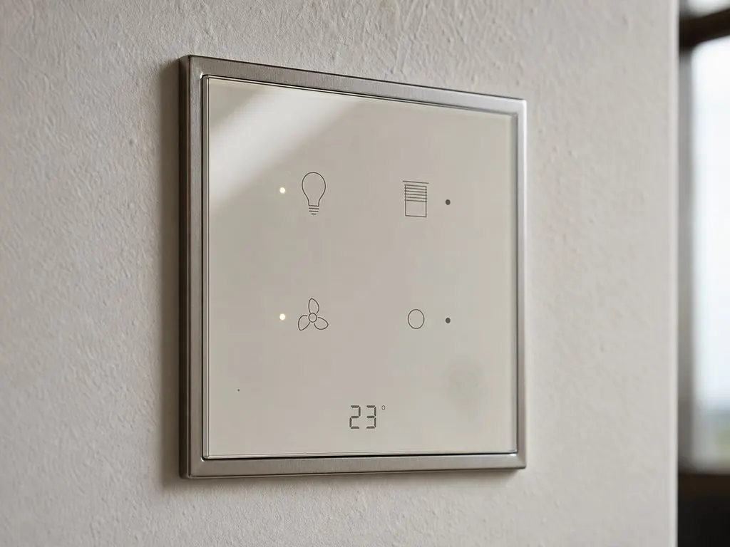 Capacitive glass panel, KNX wall control interface